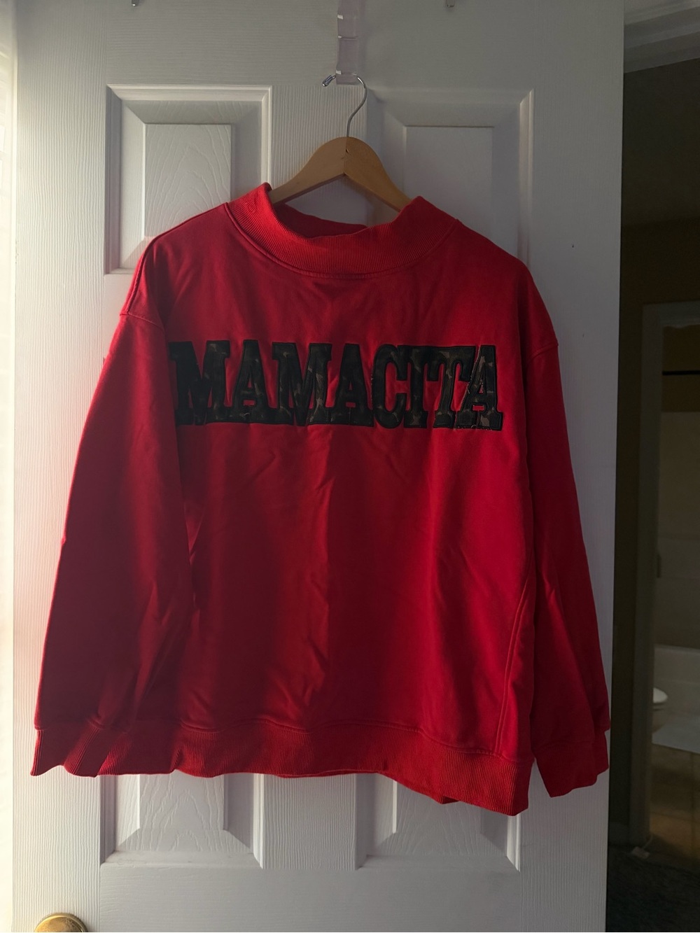 KenzKustomz Red "MAMACITA" Graphic Crewneck Sweater - Women’s